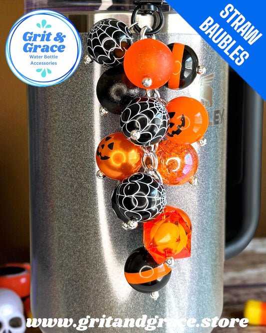 Spooky Orange #2 Straw Bauble
