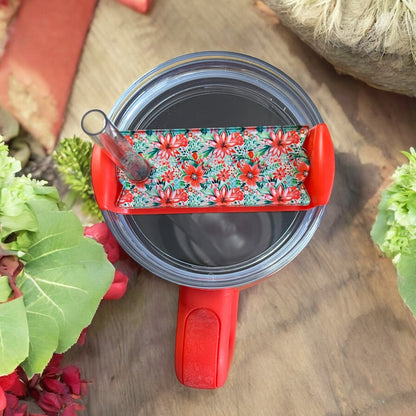 Preppy Poinsettia Tumbler Tag