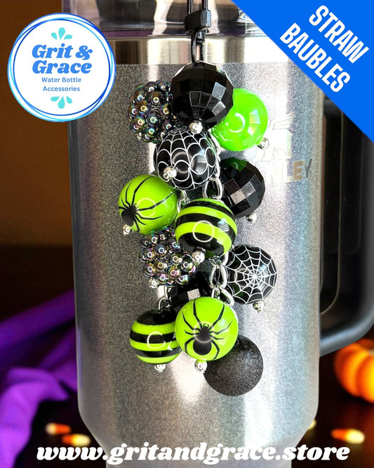 Green Spiders #3 Straw Bauble