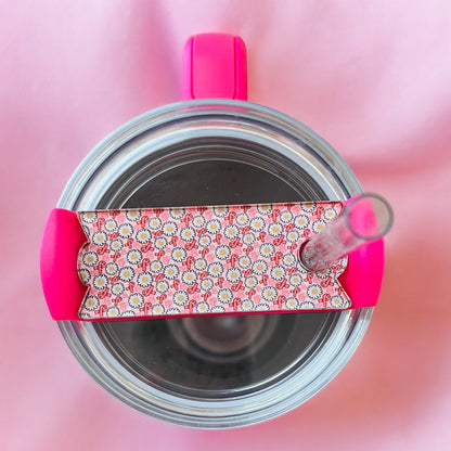 Breast Cancer Daisies Tumbler Tag