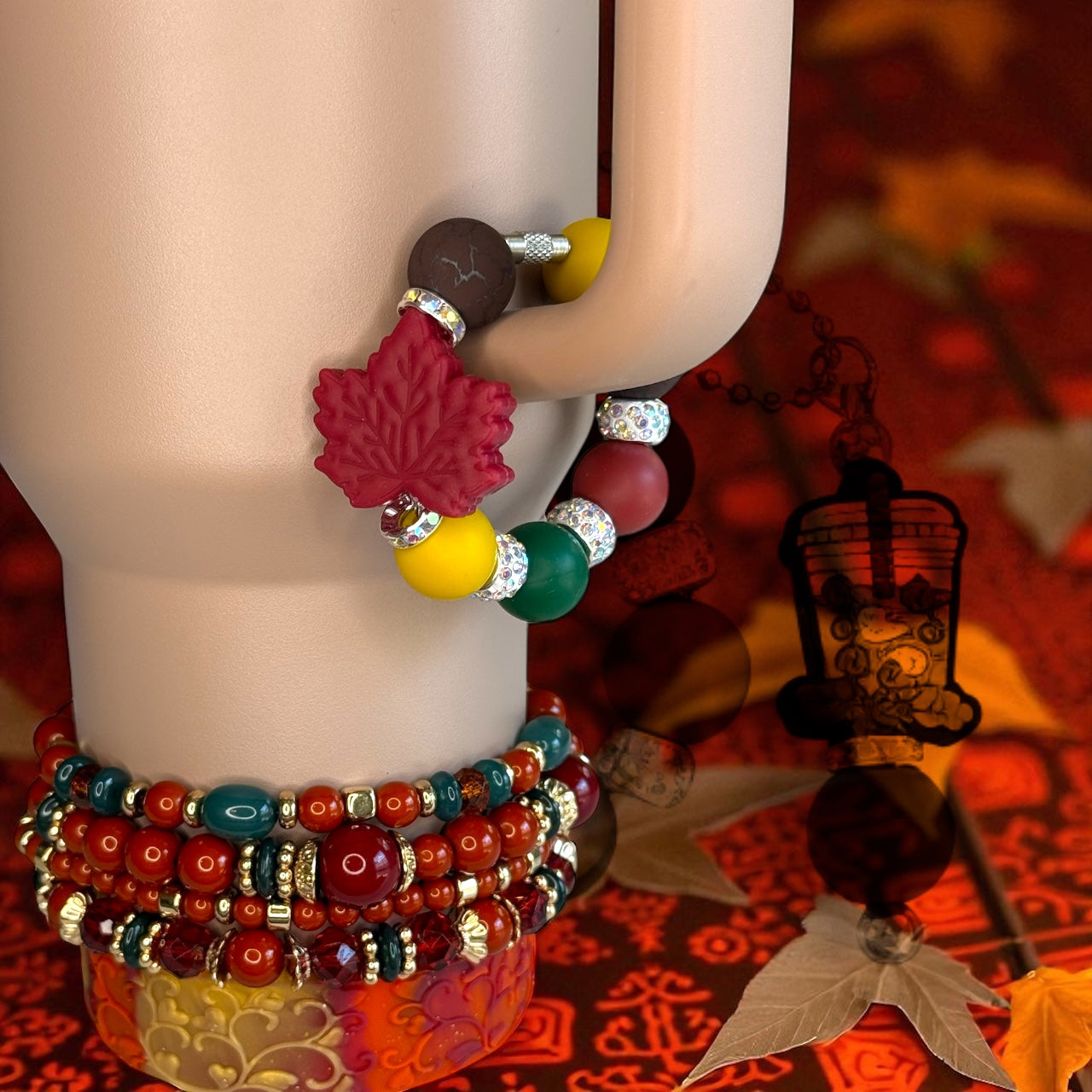Red Maple Leaf Handle Bracelet