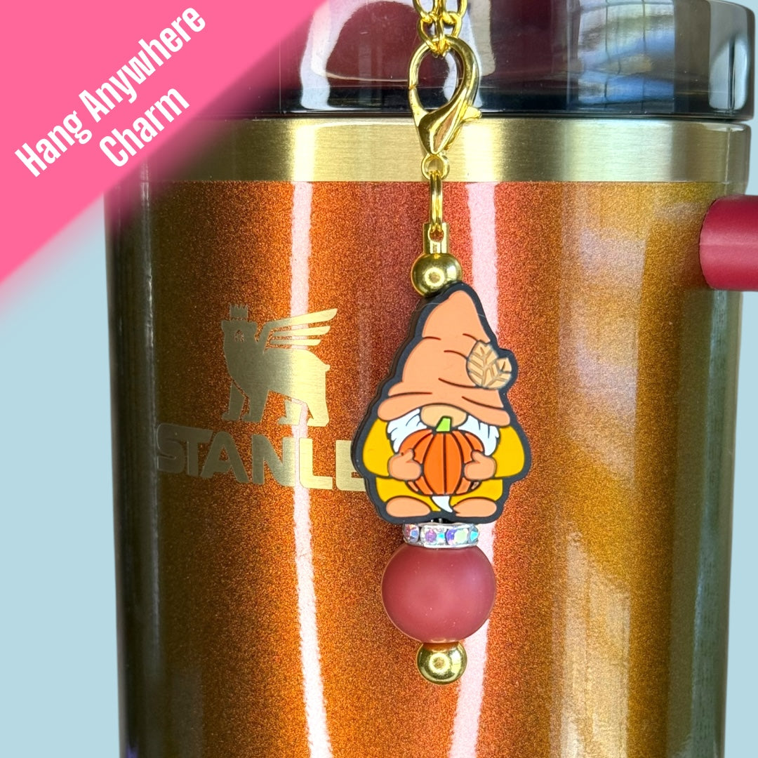 Pumpkin Gnome Hang Anywhere Charm