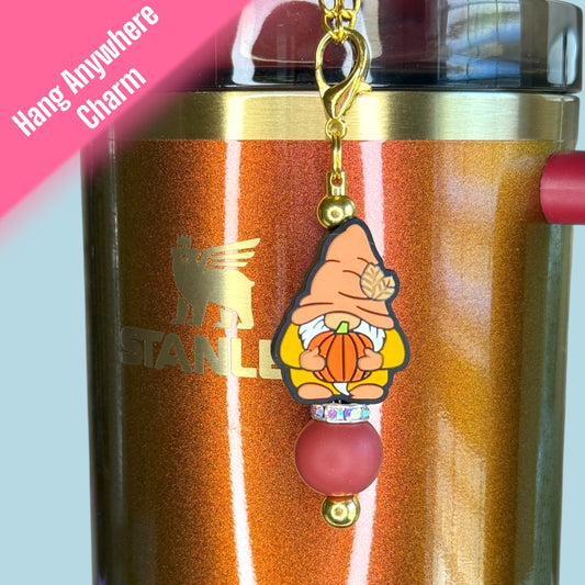 Pumpkin Gnome Hang Anywhere Charm