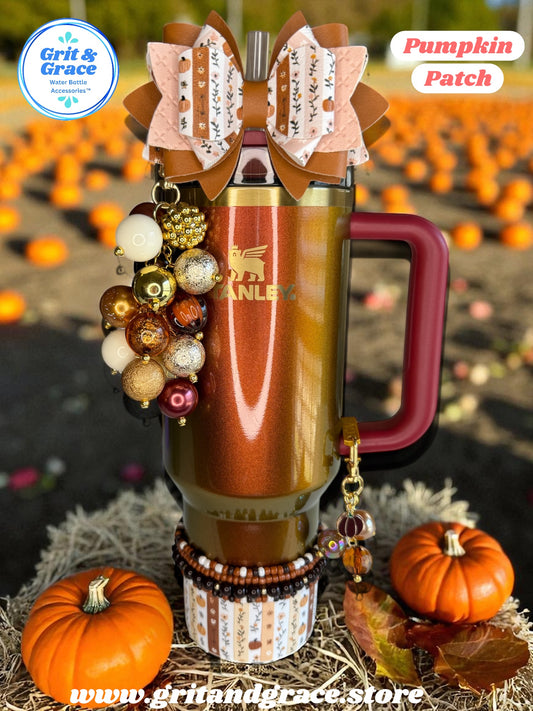 Boho Pumpkin Mini Straw Bauble