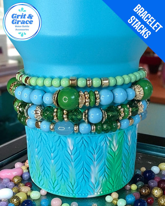 Oceans Kiss Stretchy Cup Bracelets (Set of 4)