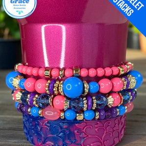 Mermaid Blush Stretchy Cup Bracelets (Set of 4)