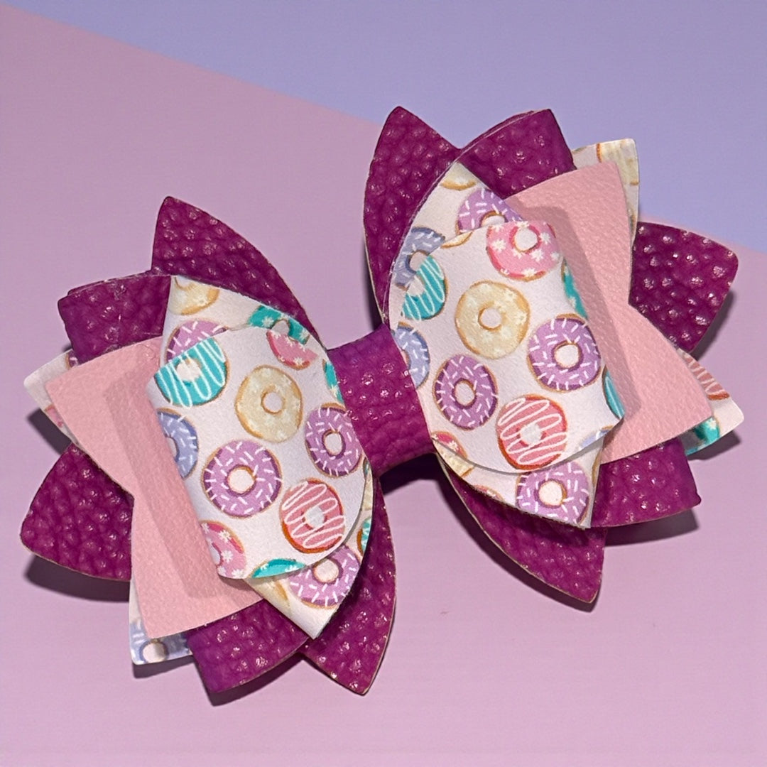Magenta Donut Bow