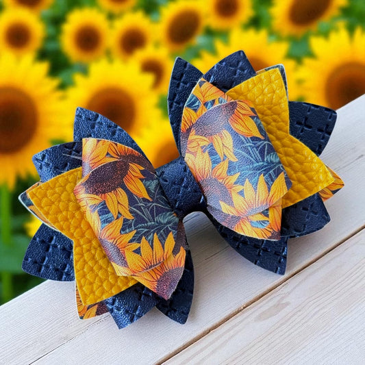 NEW!!! Bold Sunflowers Bow
