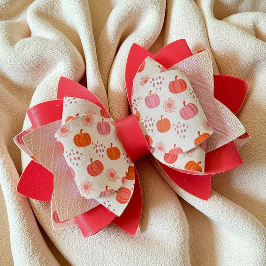 NEW!!! Pink Pumpkin Bow