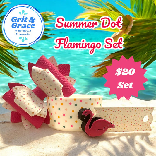 Summer Dot Flamingo Set