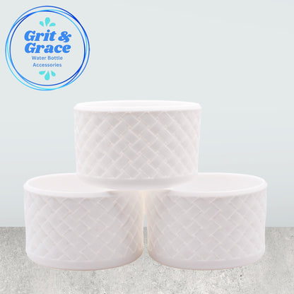 Basketweave White Boot