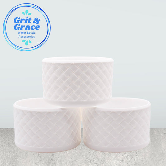 Basketweave White Boot