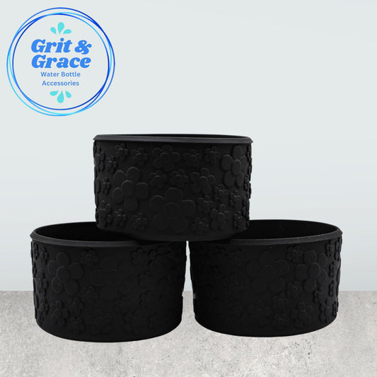 Flower Texture Black Boot