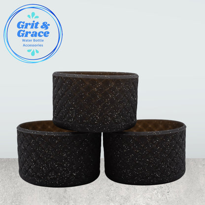 Basketweave Black & Silver Glitter Boot