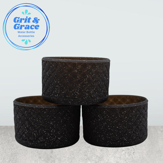 Basketweave Black & Silver Glitter Boot