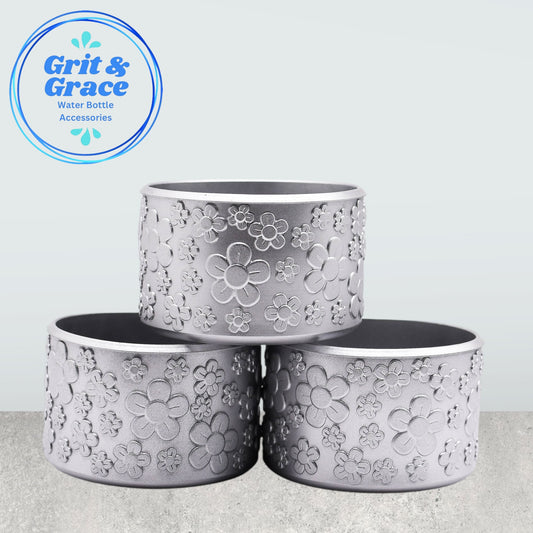 Flower Texture Silver Gloss Boot