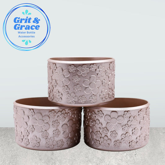 Flower Texture Champagne Boot