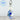Deluxe Mini Straw Bauble - Blue Toile