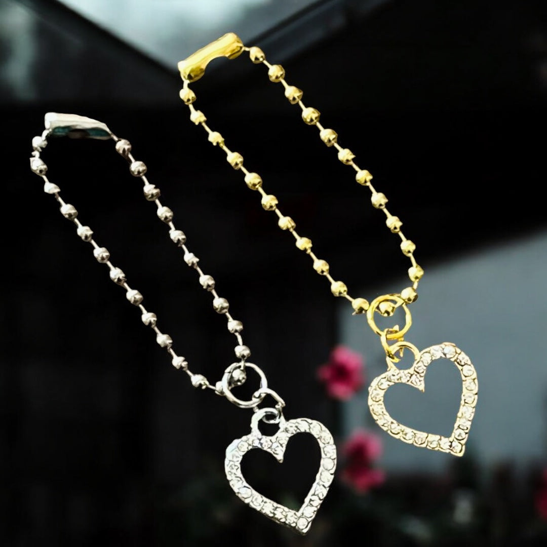 Pave Heart Handle Charm