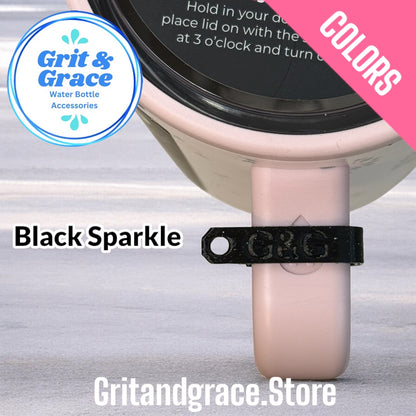 Bauble Handle Clip Black Sparkle