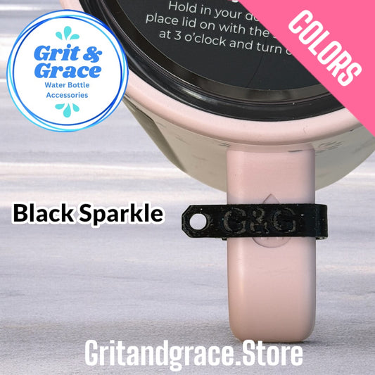 Bauble Handle Clip Black Sparkle