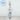 Deluxe Mini Straw Bauble - White Bow & Baby Blue Toile