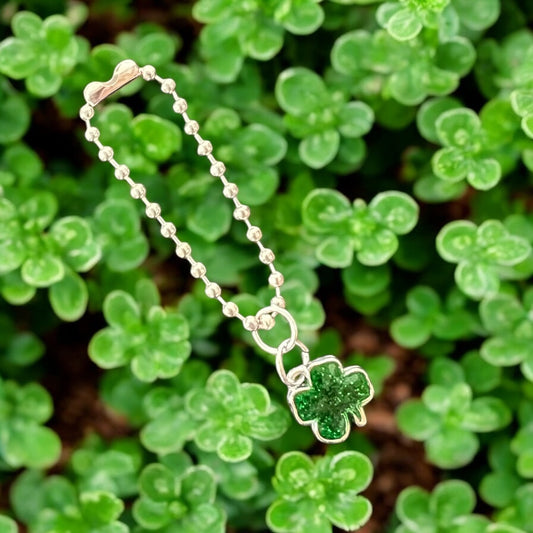 Glitter Shamrock Charm