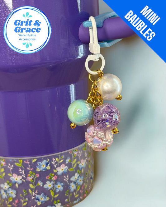 Forget Me Not Heart Mini Straw Bauble