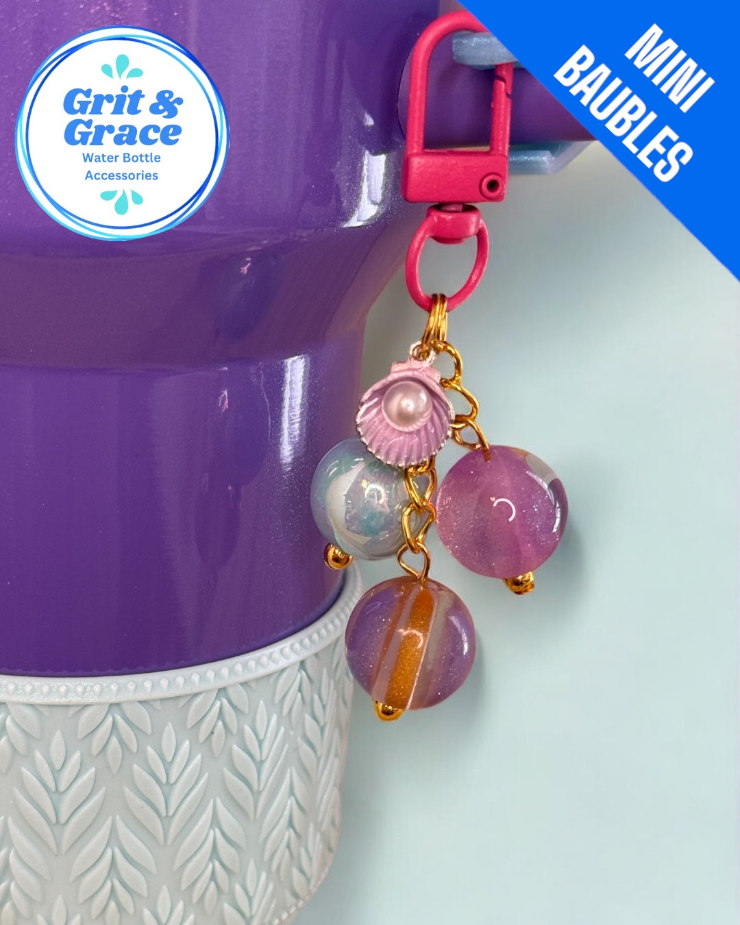 Sea Shell Mini Straw Bauble