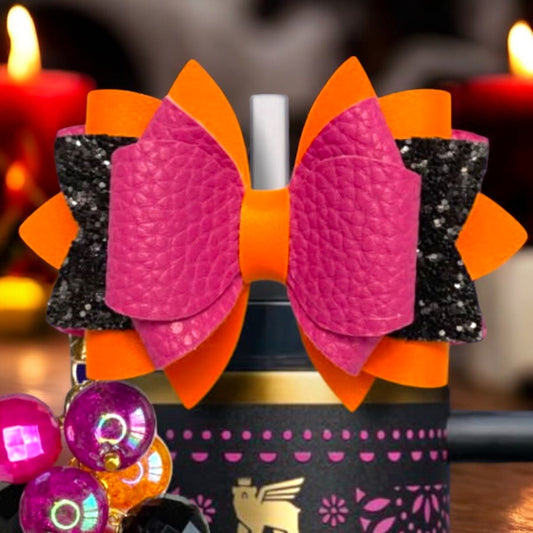 Black Glitter Catrina Bow