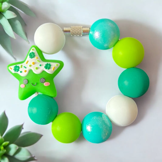 Iced Shamrock Star Cookie Handle Bracelet