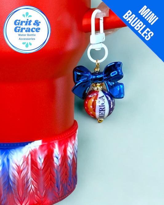 America Mini Straw Bauble
