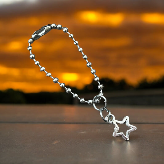 Silver Star Handle Charm