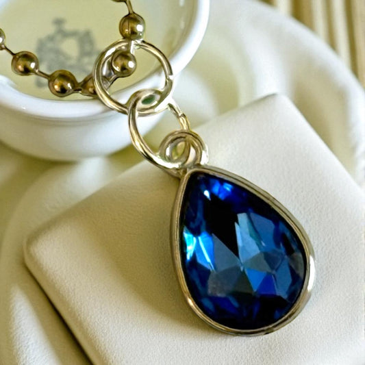 Blueberry Gem Handle Charm