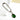 Emerald Green Gem Handle Charm