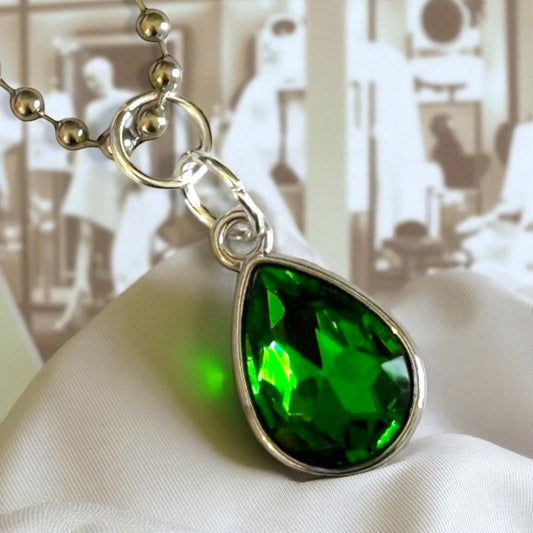 Emerald Green Gem Handle Charm