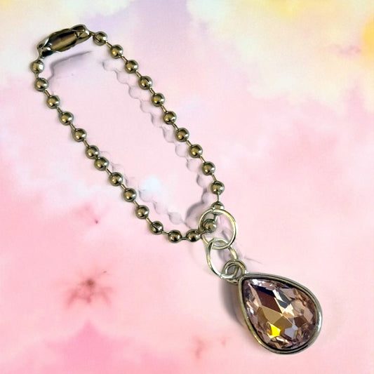 Pale Pink Gem Handle Charm
