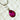 Rose Red Pink Gem Handle Charm