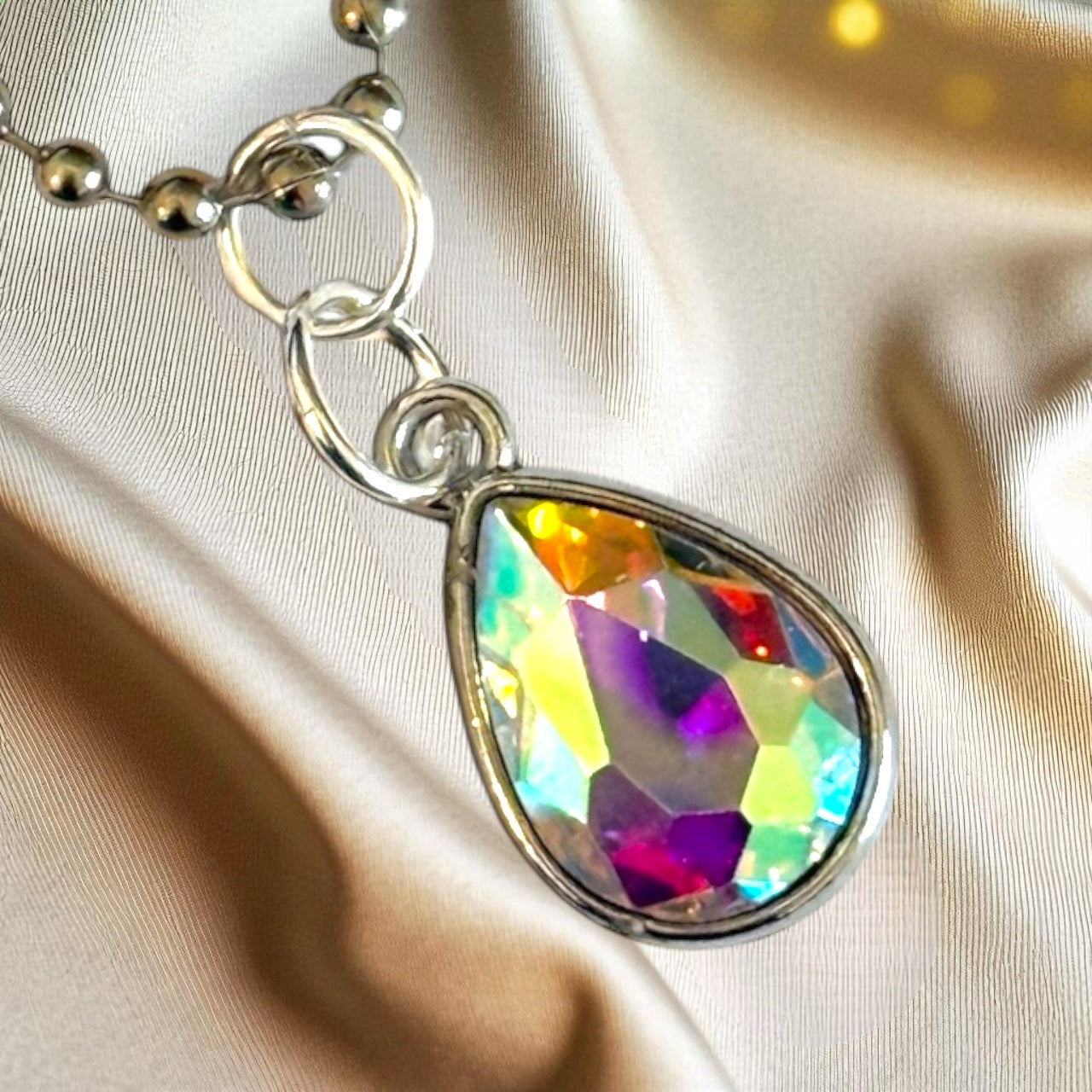 Iridescent Gem Handle Charm