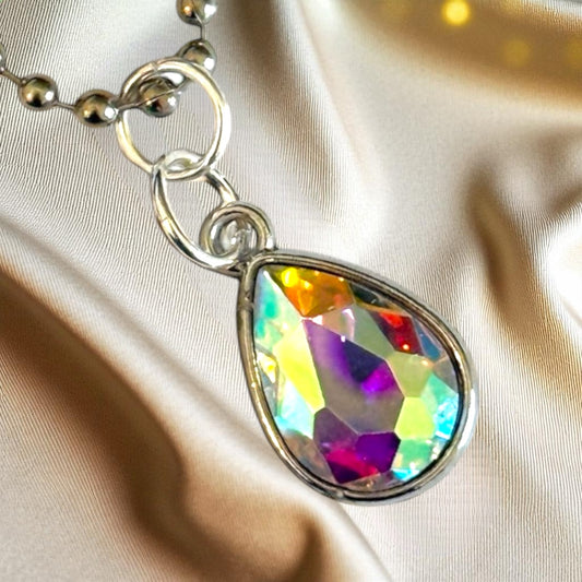 Iridescent Gem Handle Charm