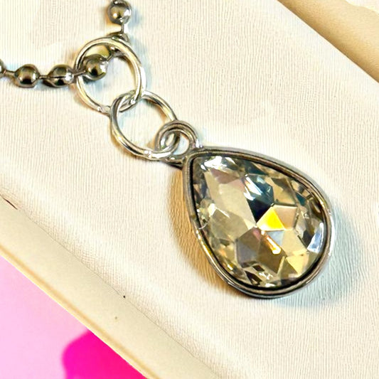 Crystal Clear Gem Handle Charm