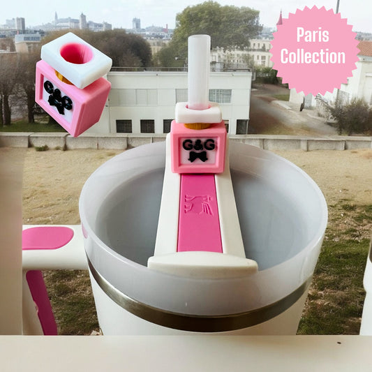 Paris G&G Perfume Bottle 3D Topper in Pink