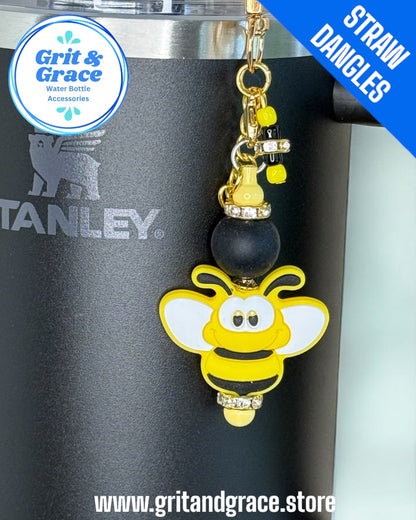 Bumble Bee Straw Dangle