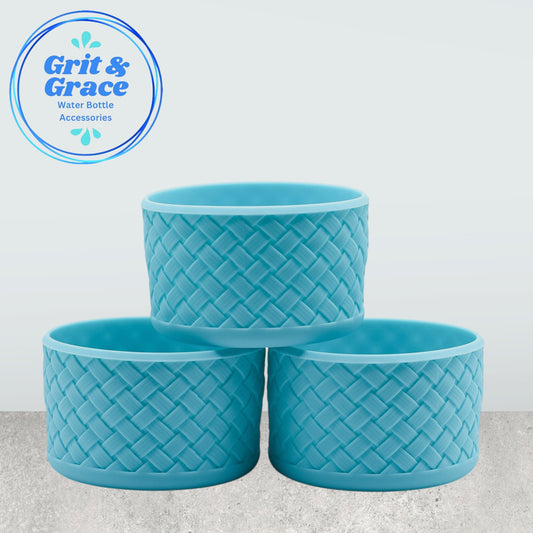 Basketweave Teal Boot