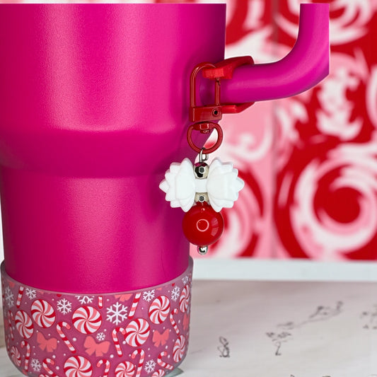 Gracie Mini Bauble - Peppermint & White