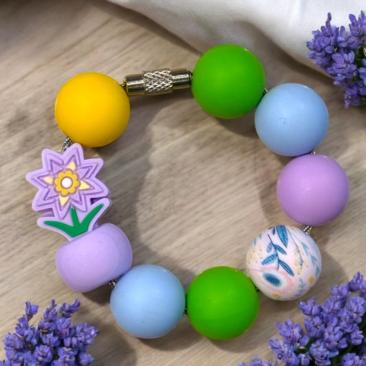 French Lavender Stamp Handle Bracelet