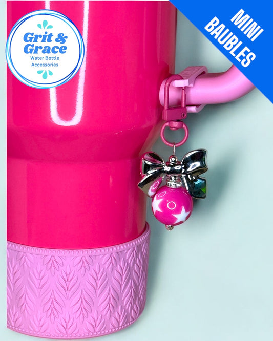 Pink Parade Star Mini Straw Bauble