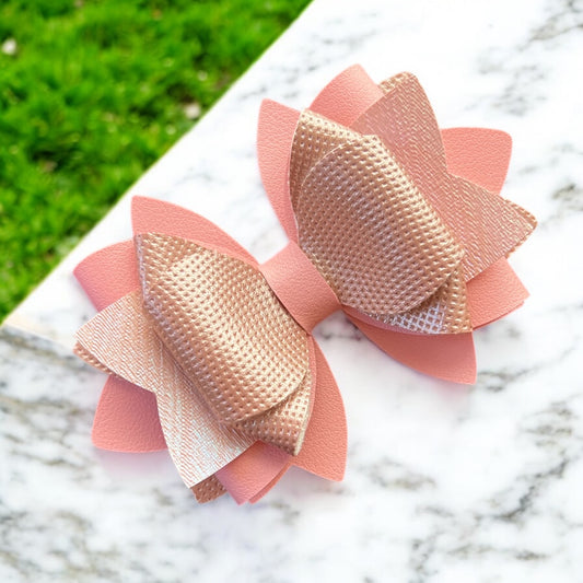 Textured Rose Gold Bow