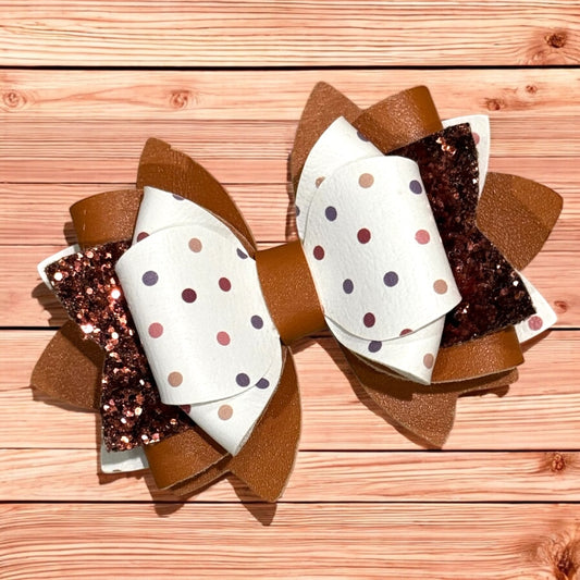 Boho Polka Dot Bow