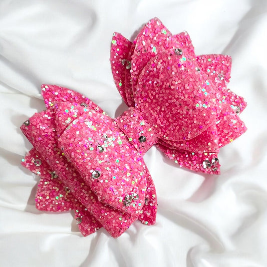 Hot Pink Sequin Bow